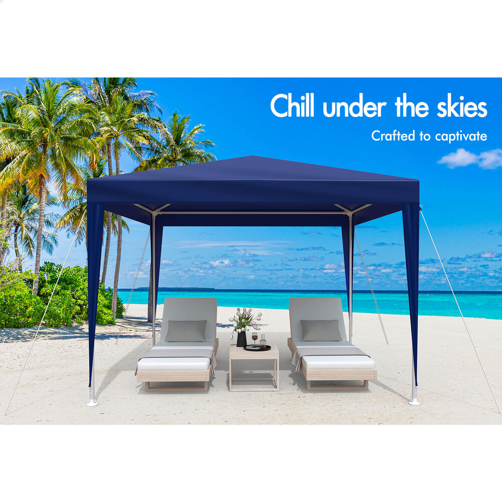 ALFORDSON Gazebo 3x3m Outdoor Wedding Marquee Camping Canopy Portable Blue