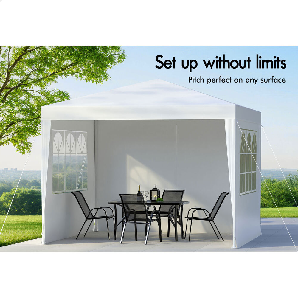 3x3m Gazebo ALFORDSON Outdoor Wedding Party Tent Camping Portable Side Wall White