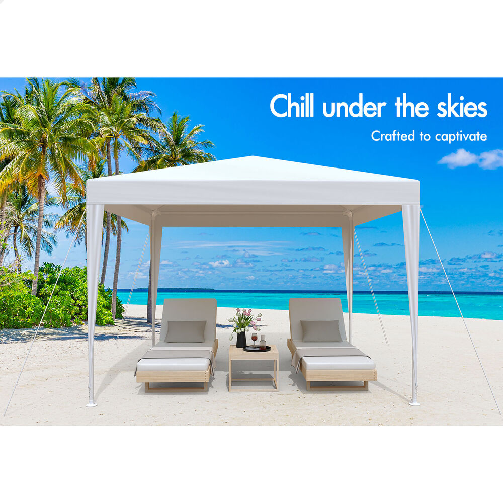 3x3m Gazebo ALFORDSON Outdoor Wedding Party Tent Camping Portable Side Wall White