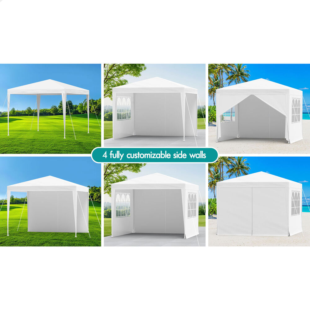 3x3m Gazebo ALFORDSON Outdoor Wedding Party Tent Camping Portable Side Wall White