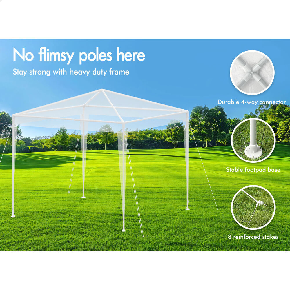 3x3m Gazebo ALFORDSON Outdoor Wedding Party Tent Camping Portable Side Wall White