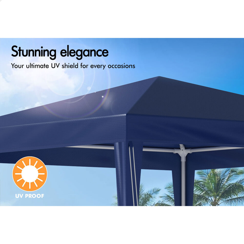 ALFORDSON Gazebo 3x3m Outdoor Wedding Camping Marquee Canopy Portable Blue