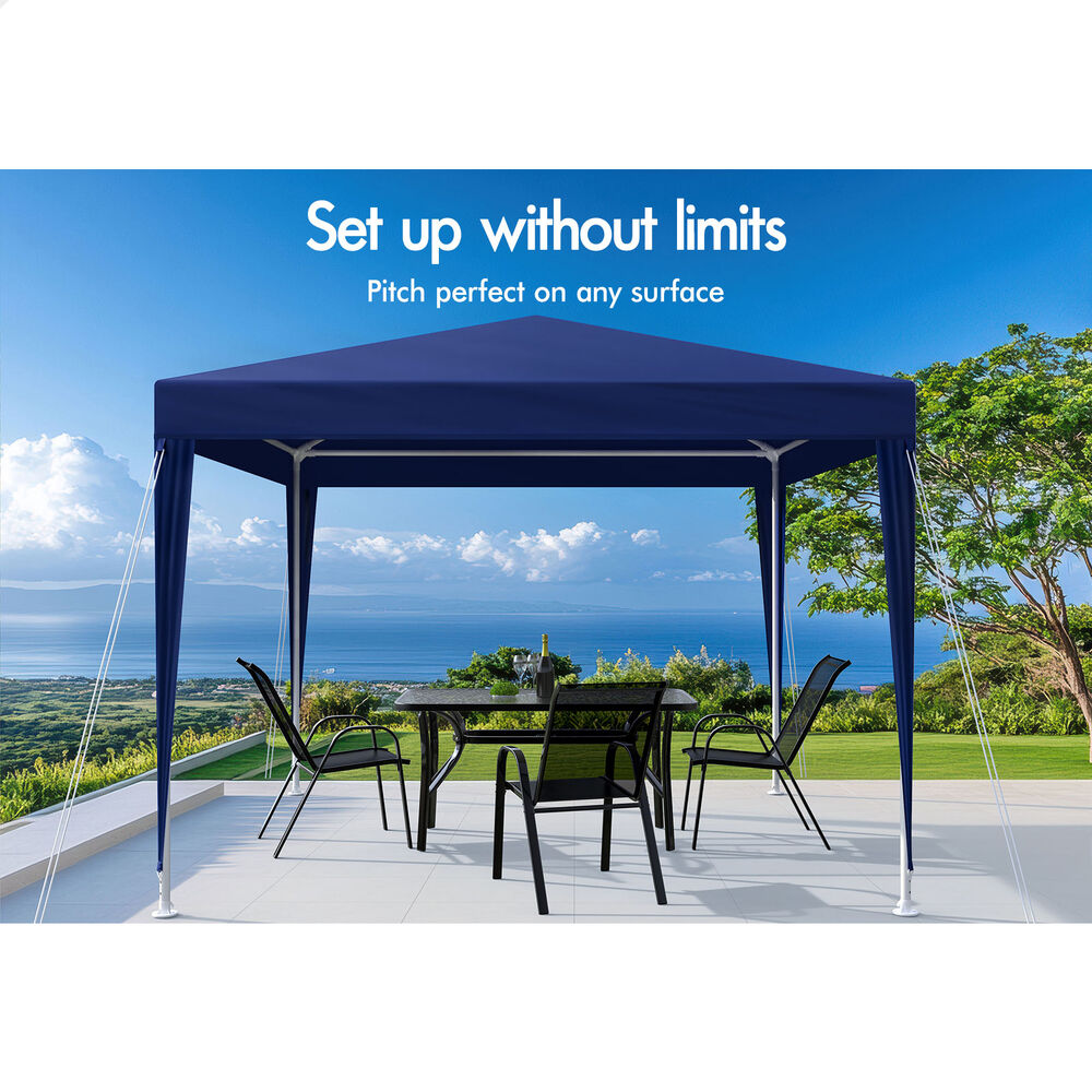 ALFORDSON Gazebo 3x3m Outdoor Wedding Camping Marquee Canopy Portable Blue