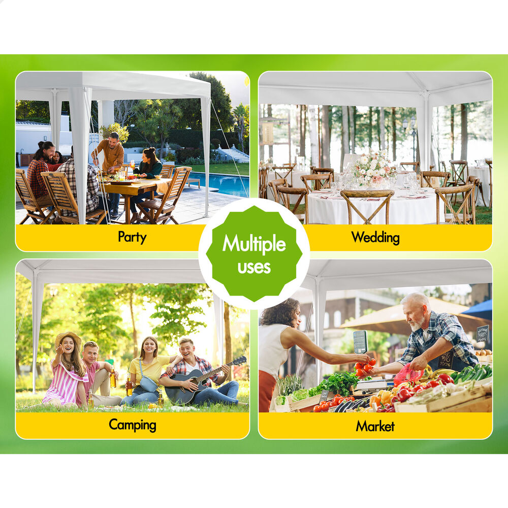 ALFORDSON Gazebo Outdoor Wedding Party Tent Portable White 3x3m