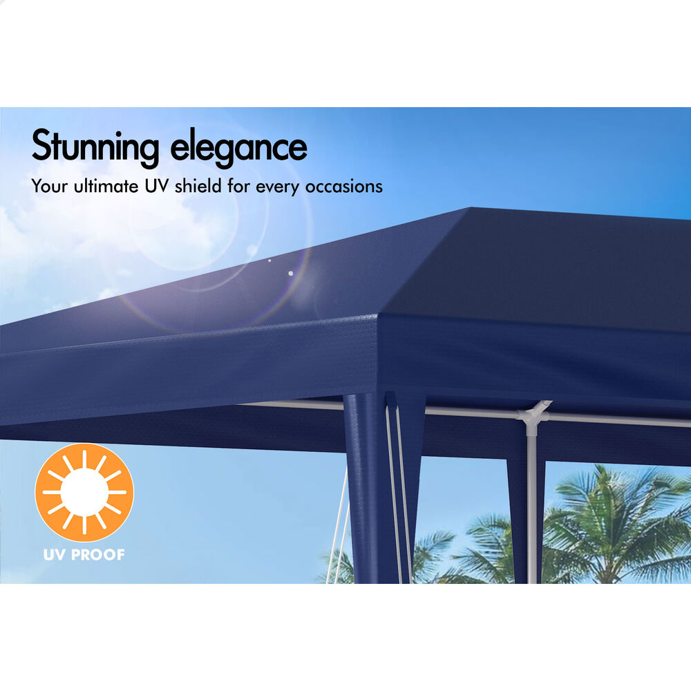 ALFORDSON Gazebo 3x6m Outdoor Wedding Camping Marquee Canopy Portable Blue
