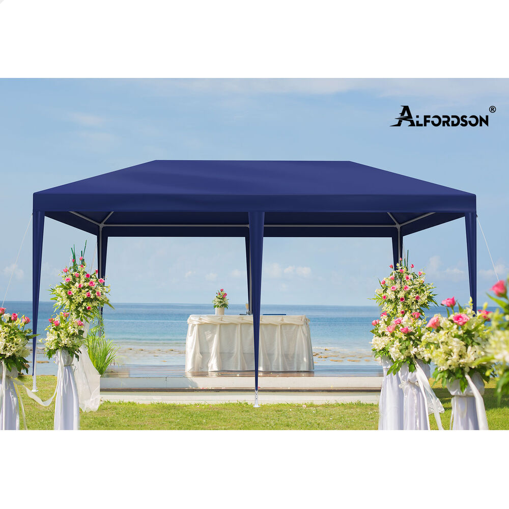 ALFORDSON Gazebo 3x6m Outdoor Wedding Camping Marquee Canopy Portable Blue