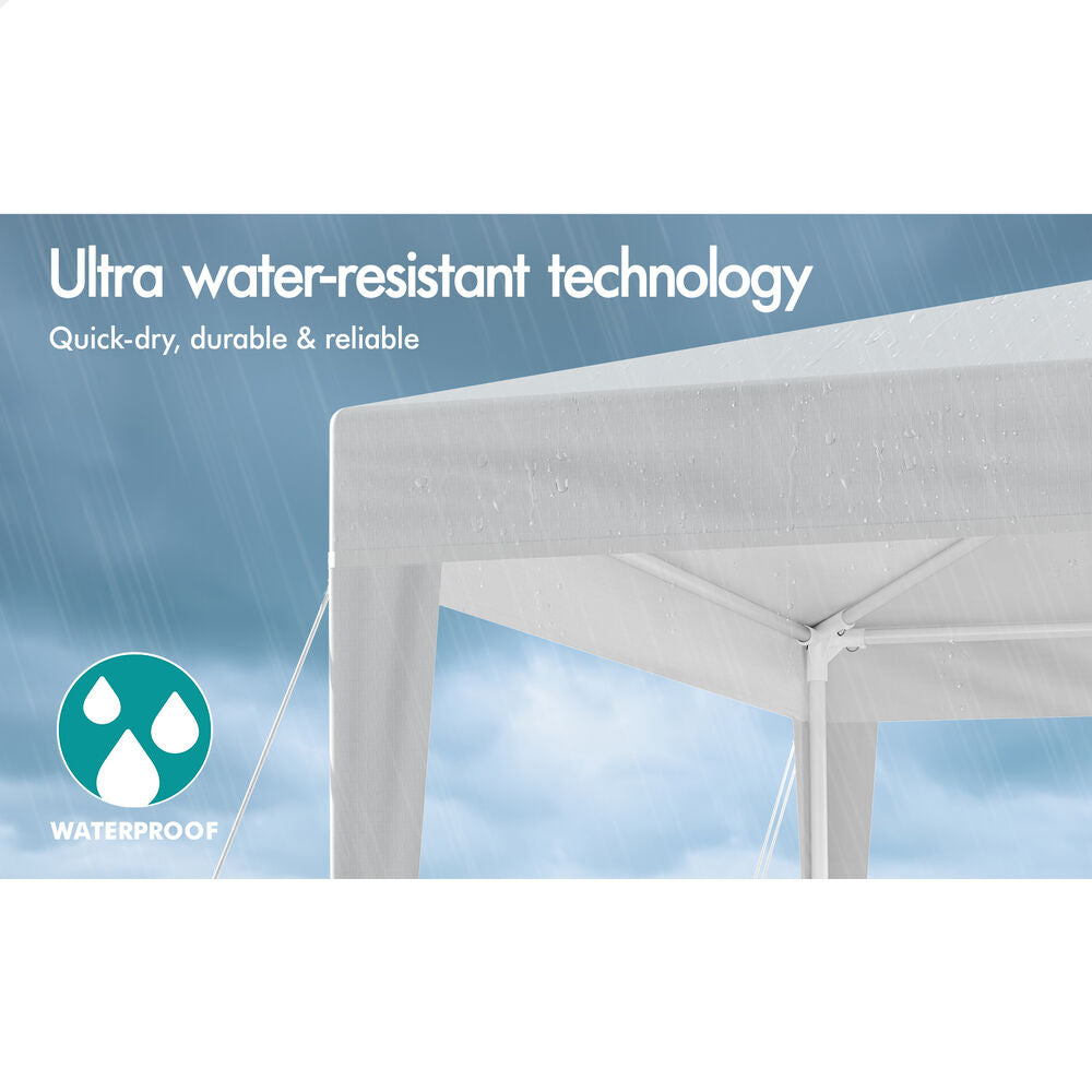 ALFORDSON Gazebo 3x6m Outdoor Wedding Camping Marquee Canopy Portable White