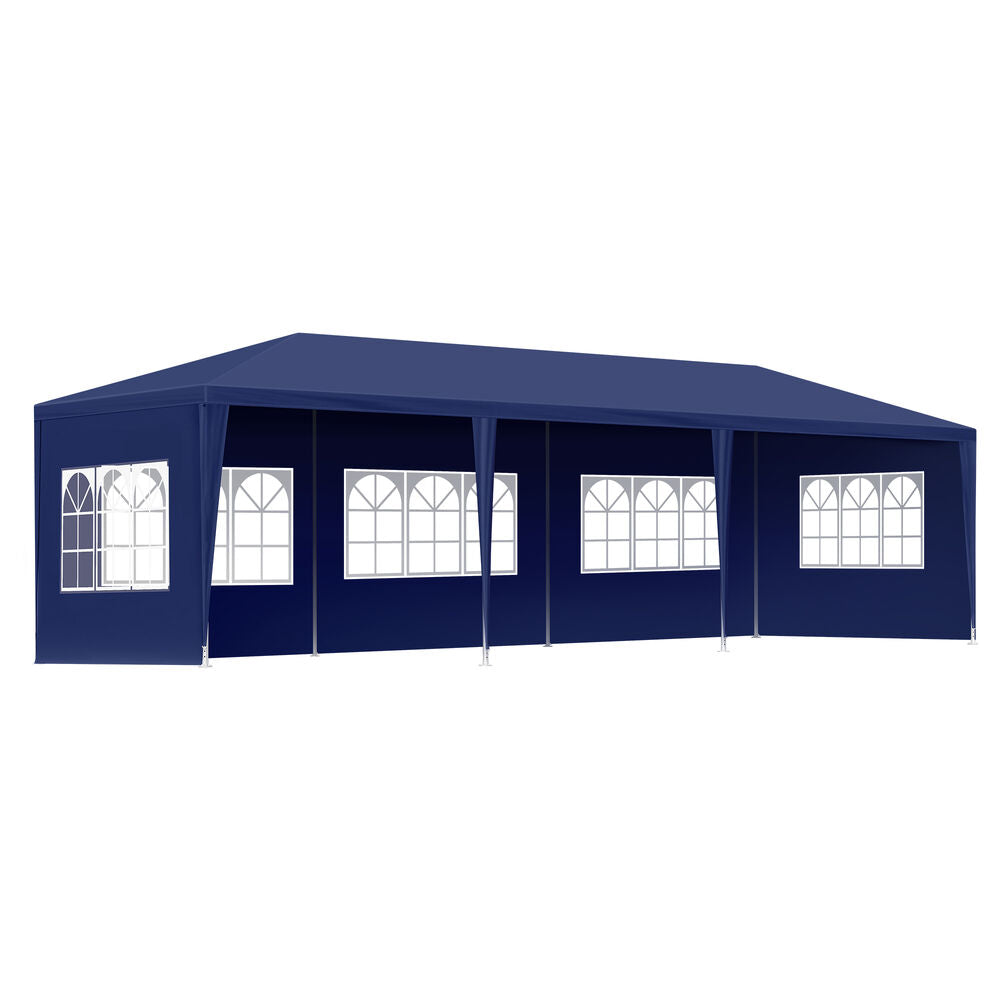 ALFORDSON Gazebo 3x9m Outdoor Wedding Camping Marquee Canopy Portable Blue