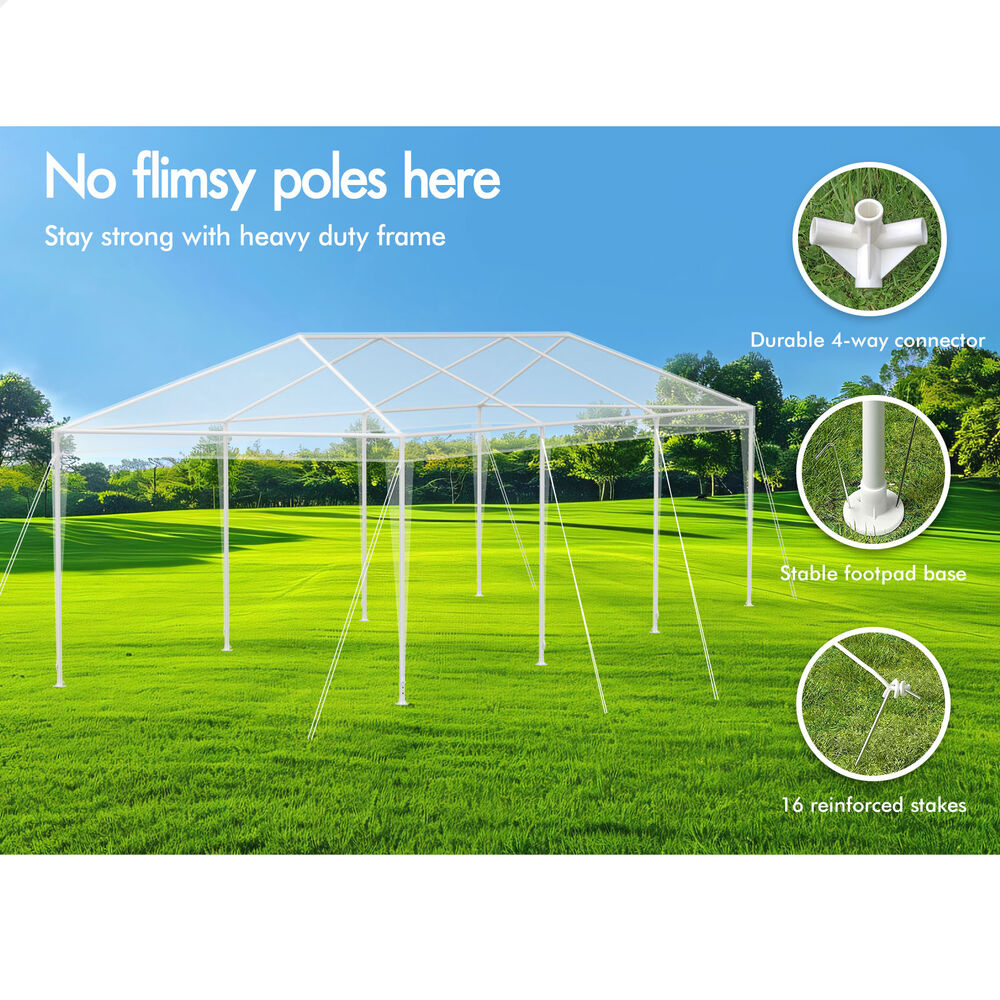 ALFORDSON Gazebo 3x9m Outdoor Wedding Camping Marquee Canopy Portable Blue