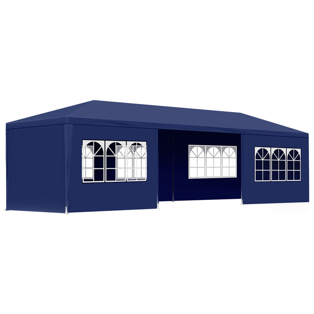 ALFORDSON Gazebo 3x9m Outdoor Wedding Marquee Camping Canopy Portable Blue