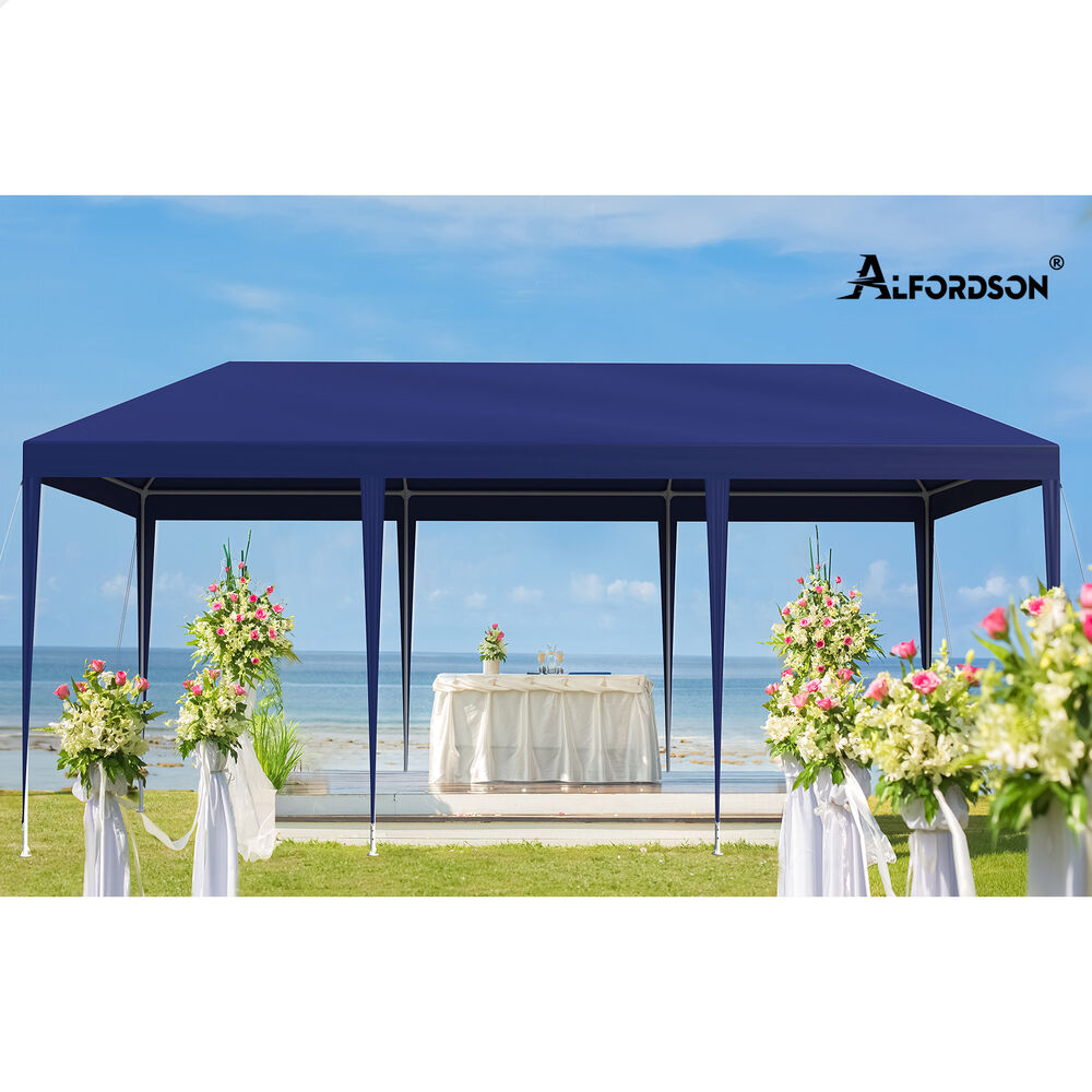 ALFORDSON Gazebo 3x9m Outdoor Wedding Marquee Camping Canopy Portable Blue