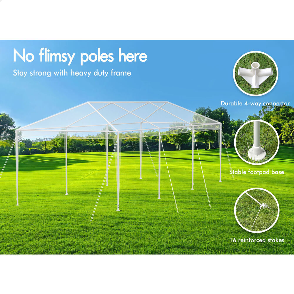 3x9m Gazebo ALFORDSON Marquee Outdoor Party Tent Camping Portable Side Wall White