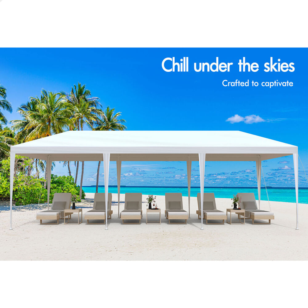 3x9m Gazebo ALFORDSON Marquee Outdoor Party Tent Camping Portable Side Wall White