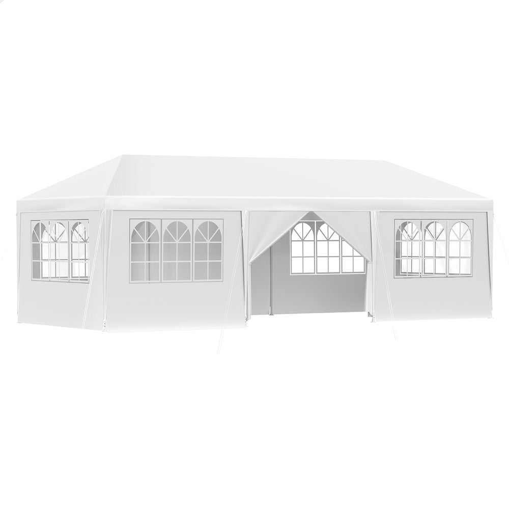 3x9m Gazebo ALFORDSON Marquee Outdoor Party Tent Camping Portable Side Wall White