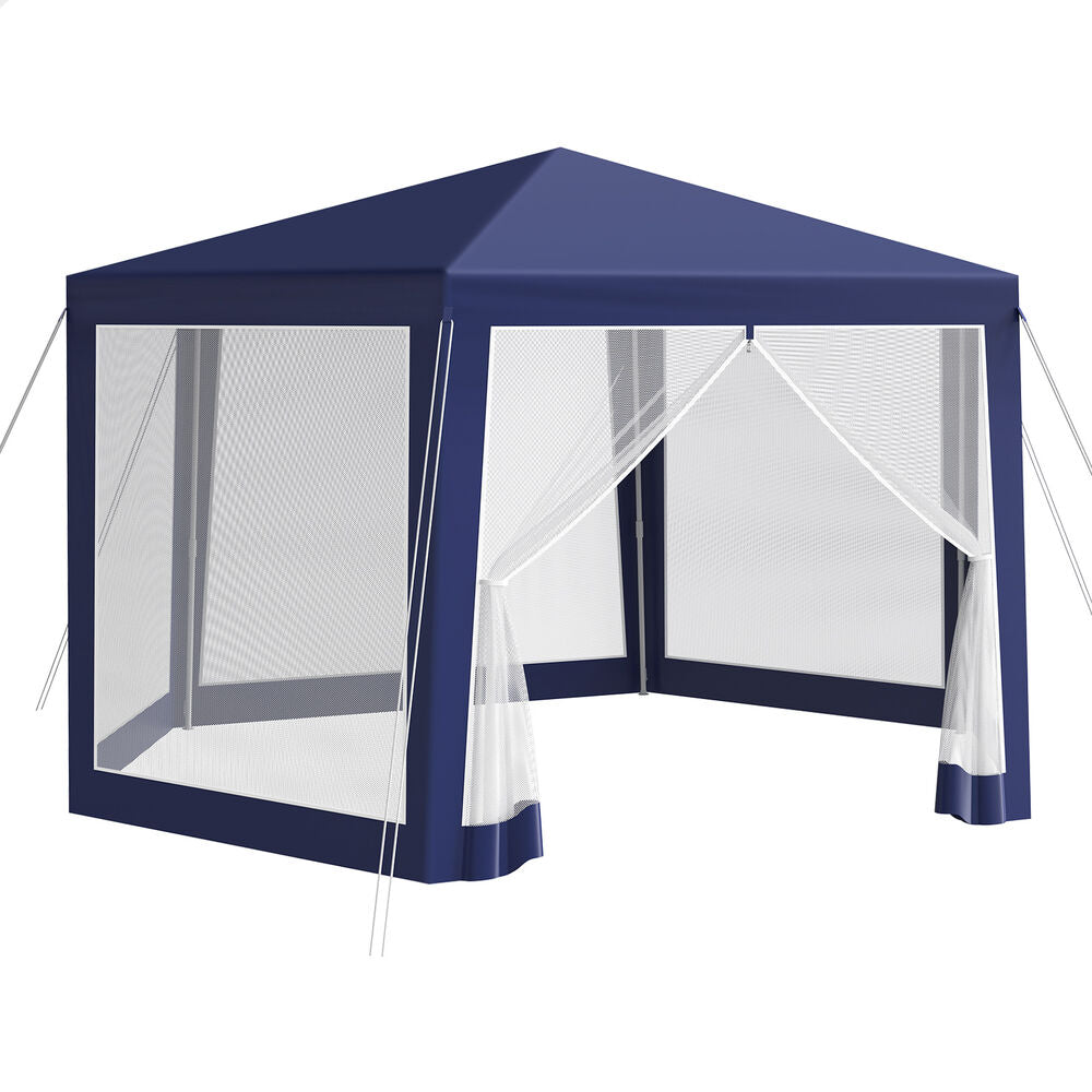 ALFORDSON Gazebo 2x2m Outdoor Camping Marquee Canopy Mesh Wall Portable Blue