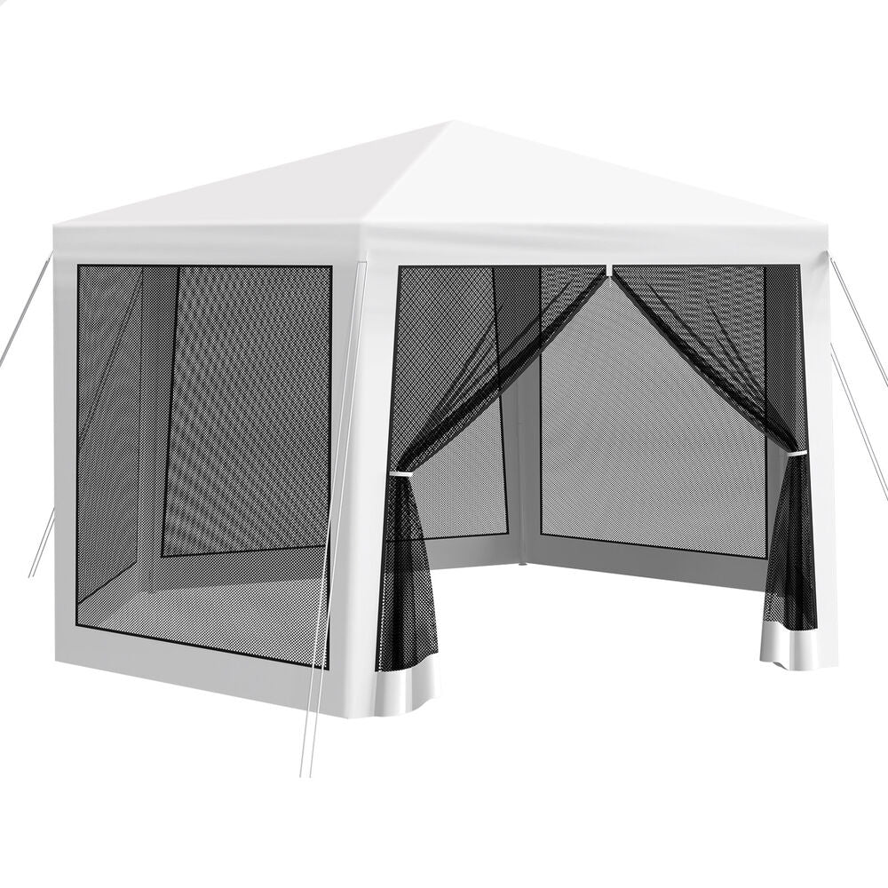 ALFORDSON Gazebo 2x2m Outdoor Camping Marquee Canopy Mesh Wall Portable White