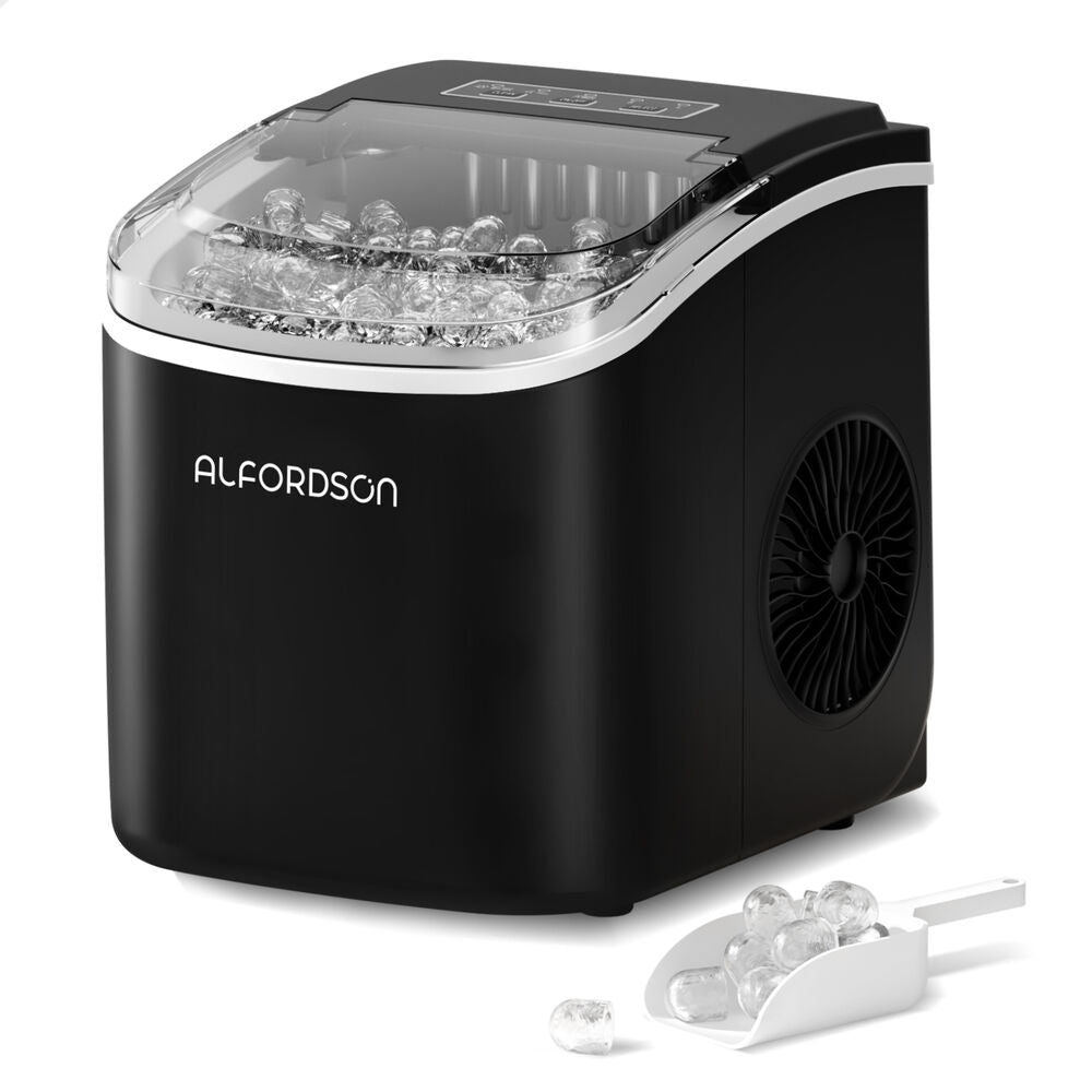ALFORDSON Portable Ice Maker Machine Bar Countertop 12kg Ice Cube Tray Black