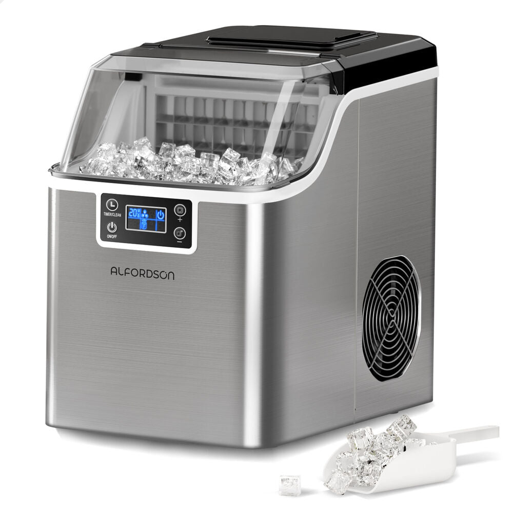 ALFORDSON Commercial Ice Maker Machine 3.7L Countertop w/ Timer Silver