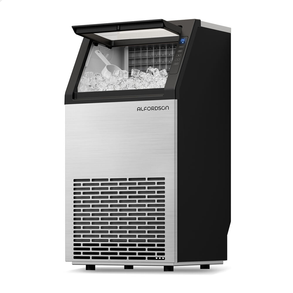 ALFORDSON Commercial Ice Maker Machine 45kg Ice Cube Stainless Steel