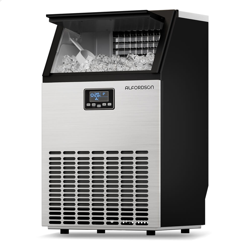 ALFORDSON Commercial Ice Maker Machine 45-60kg Ice Cube Stainless Steel