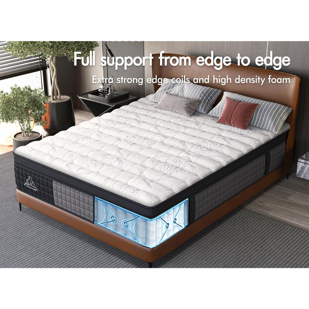 STARRY EUCALYPT Mattress Pocket Spring Double Size Latex Euro Top 34cm 9 zone