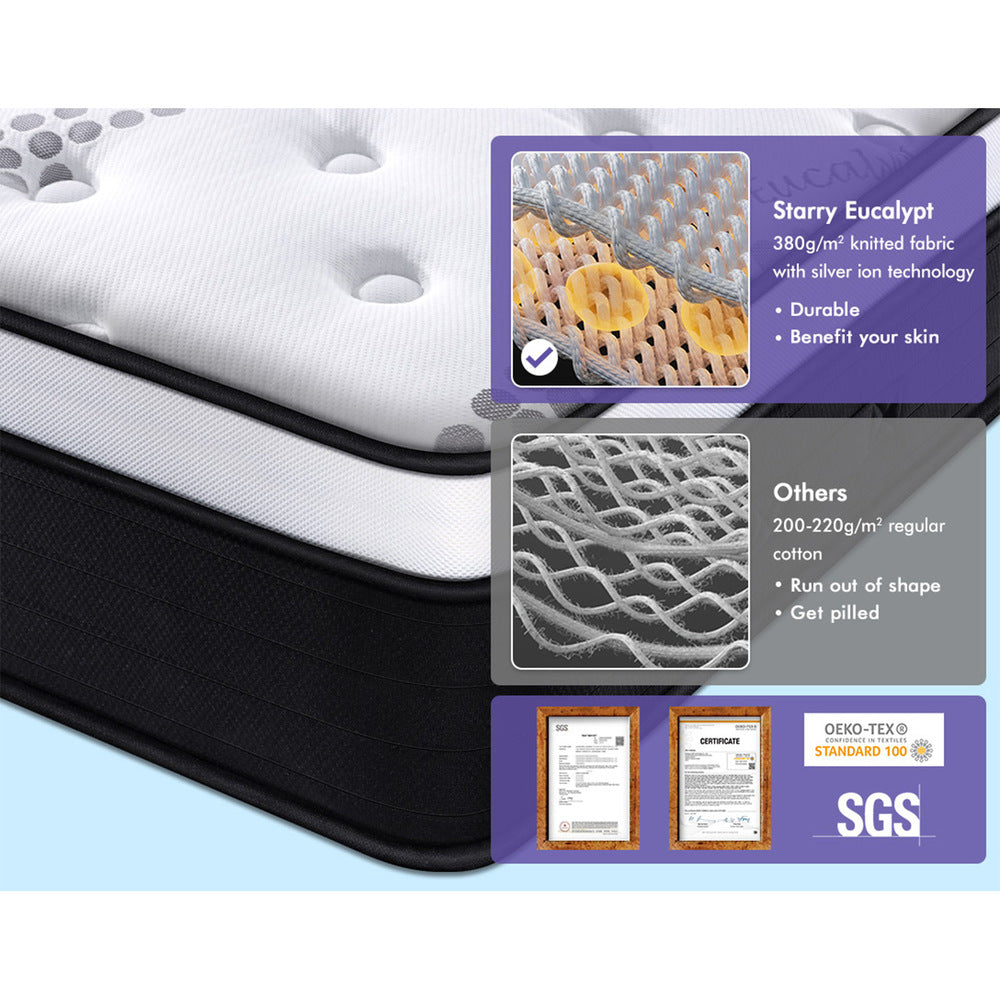 32cm Mattress STARRY EUCALYPT Bedding Cool Gel - Single