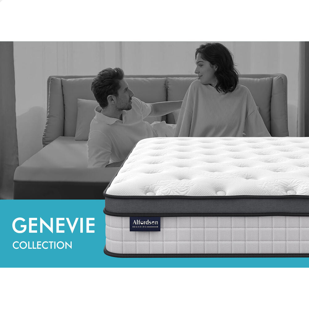 ALFORDSON Mattress 23CM Double Bed Euro Top Spring Foam Bedding Medium Firm