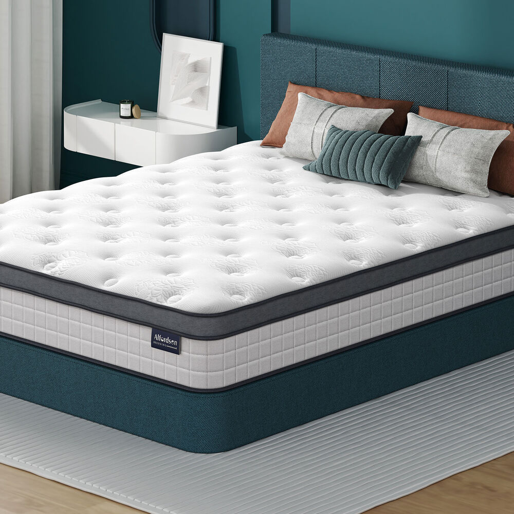 ALFORDSON Mattress 23CM King Bed Euro Top Spring Foam Bedding Medium Firm