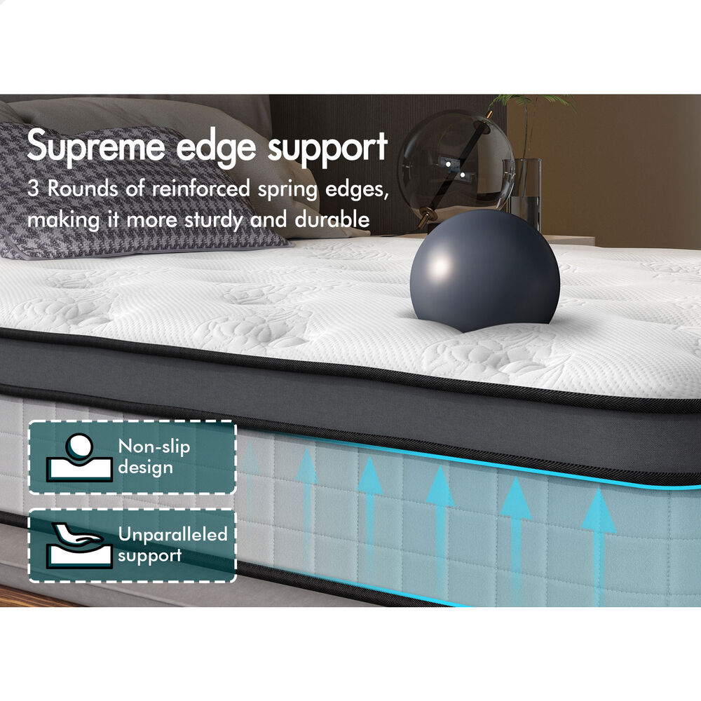 ALFORDSON Mattress 23CM Single Bed Euro Top Spring Foam Bedding Medium Firm