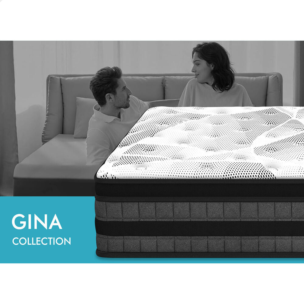 ALFORDSON Mattress Queen Bonnell Spring Euro Top Medium Firm Memory Foam 22cm