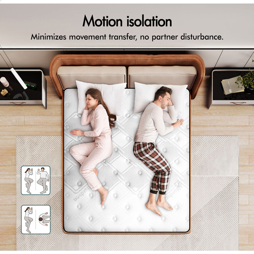 ALFORDSON Mattress Double Bed Bonnell Spring Double-Sided 26cm Medium Firm