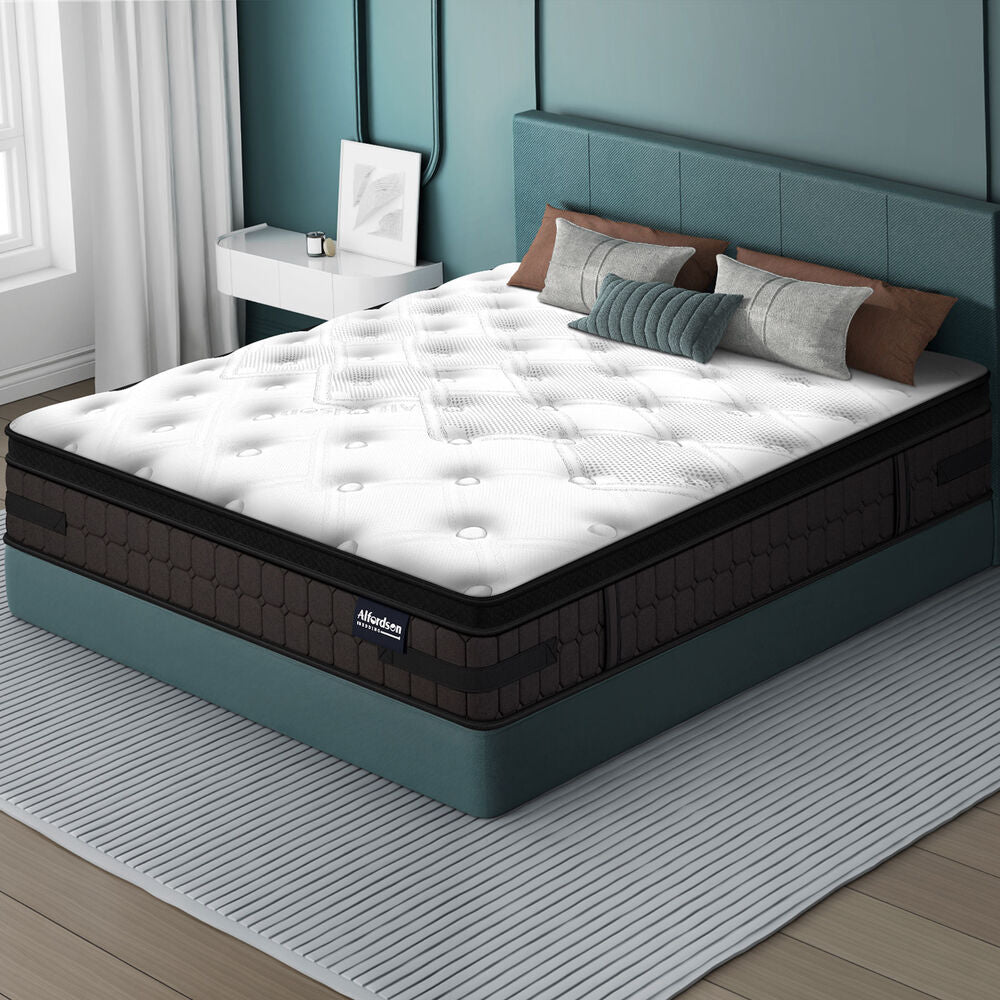 ALFORDSON Mattress King Single 26cm Bed Spring Double-Sided Euro Top Medium Firm