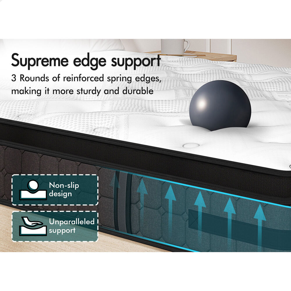 ALFORDSON Mattress 26cm King Bed Bonnell Spring Medium Firm Double-Sided EuroTop