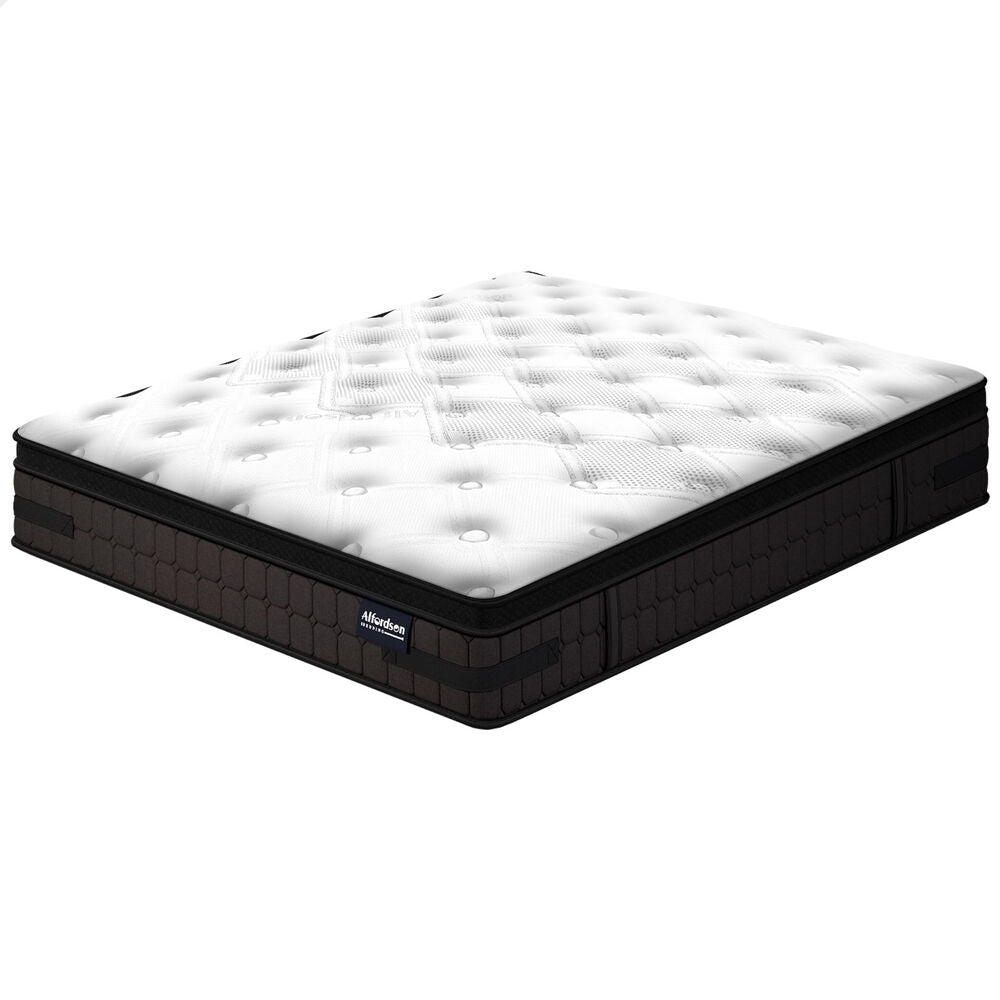 ALFORDSON Mattress Queen Bonnell Spring 26cm Medium Firm Euro Top Double-Sided