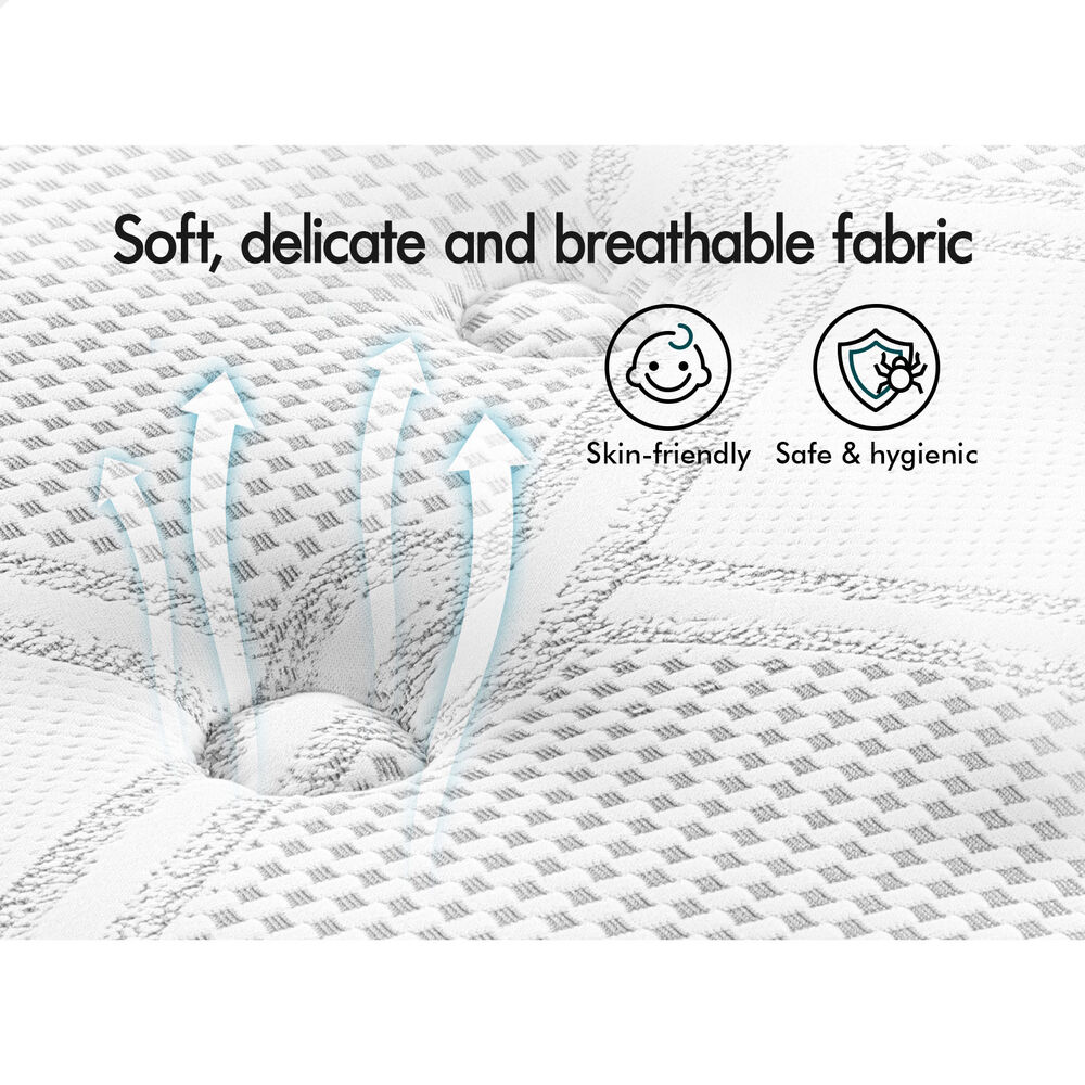 ALFORDSON Mattress Queen Bonnell Spring 26cm Medium Firm Euro Top Double-Sided