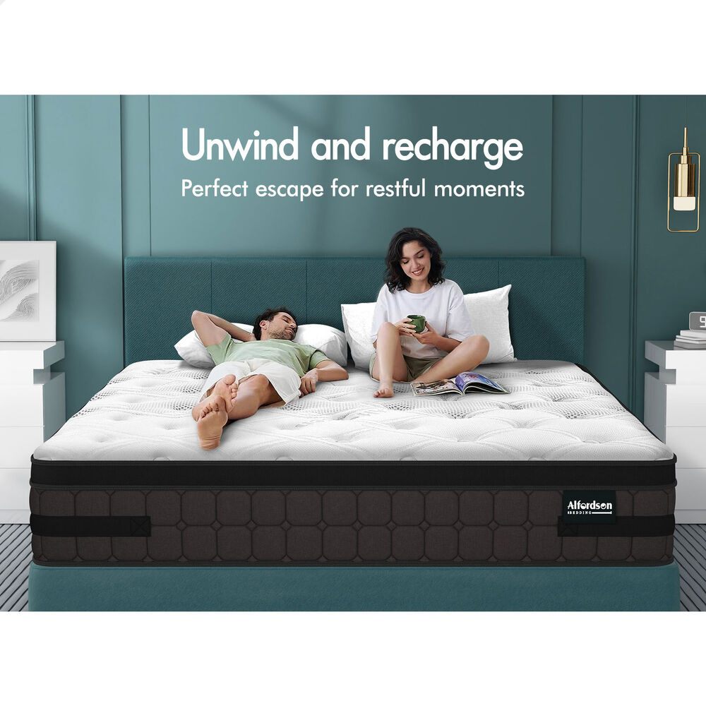 ALFORDSON Mattress Single 26cm Bed Bonnell Spring Double-Sided Euro Top Firm
