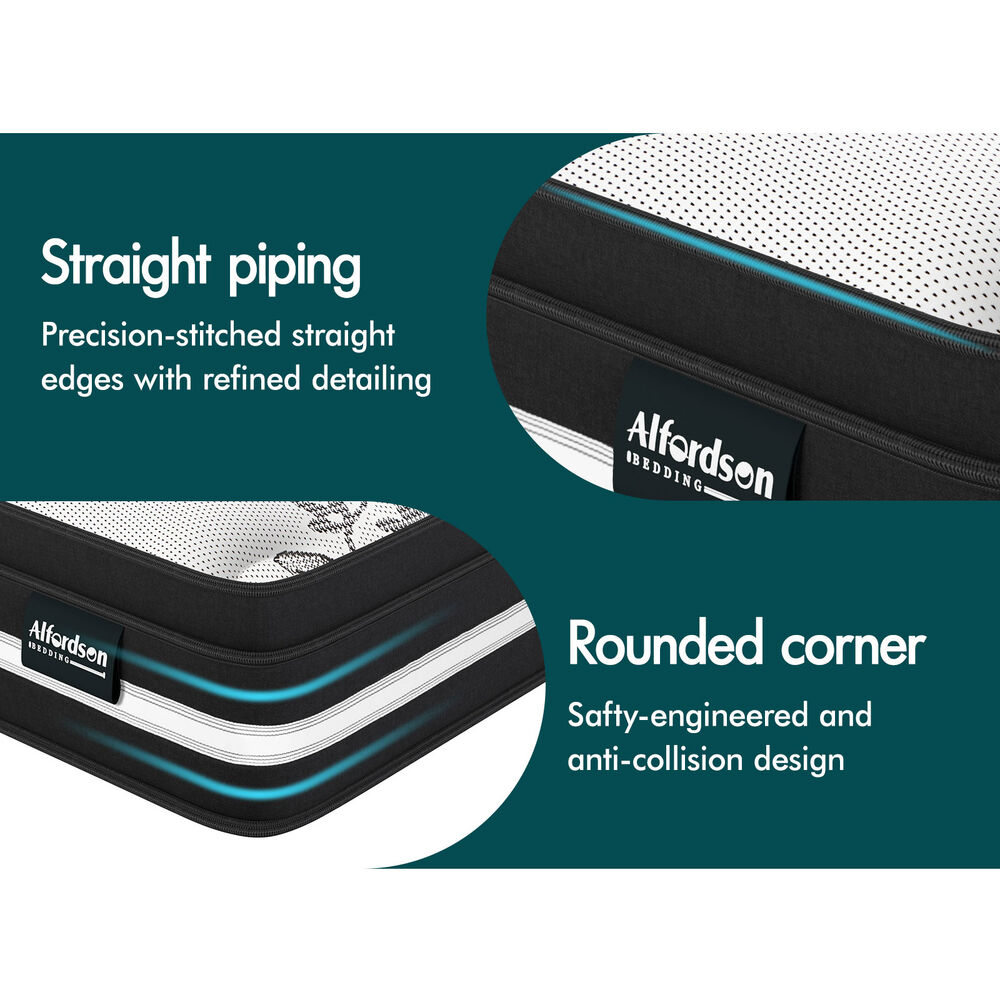 ALFORDSON Mattress Double Bed Euro Top 22CM Bonnell Spring Firm Memory Foam