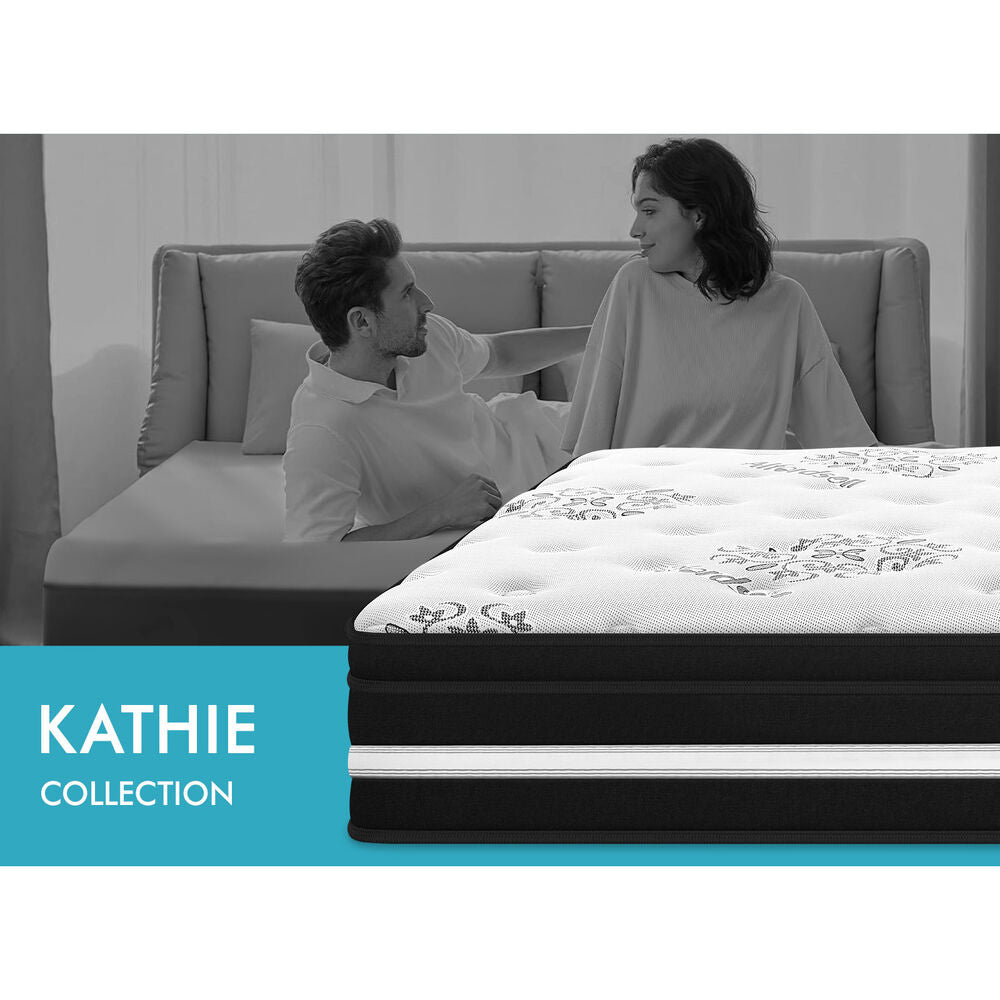 ALFORDSON Mattress 22CM King Single Bed  EuroTop Bonnell Spring Medium Firm Foam