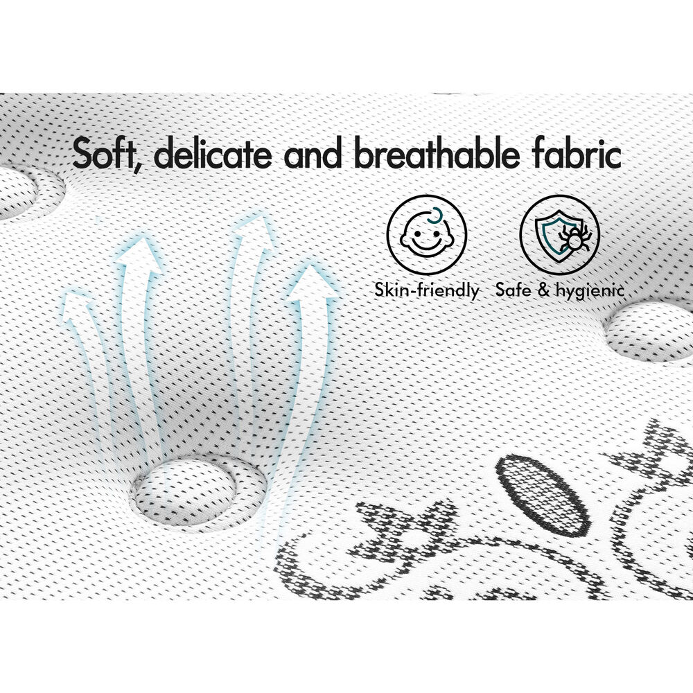 ALFORDSON Mattress Queen Euro Top 22CM Bed Bonnell Spring Foam Medium Firm