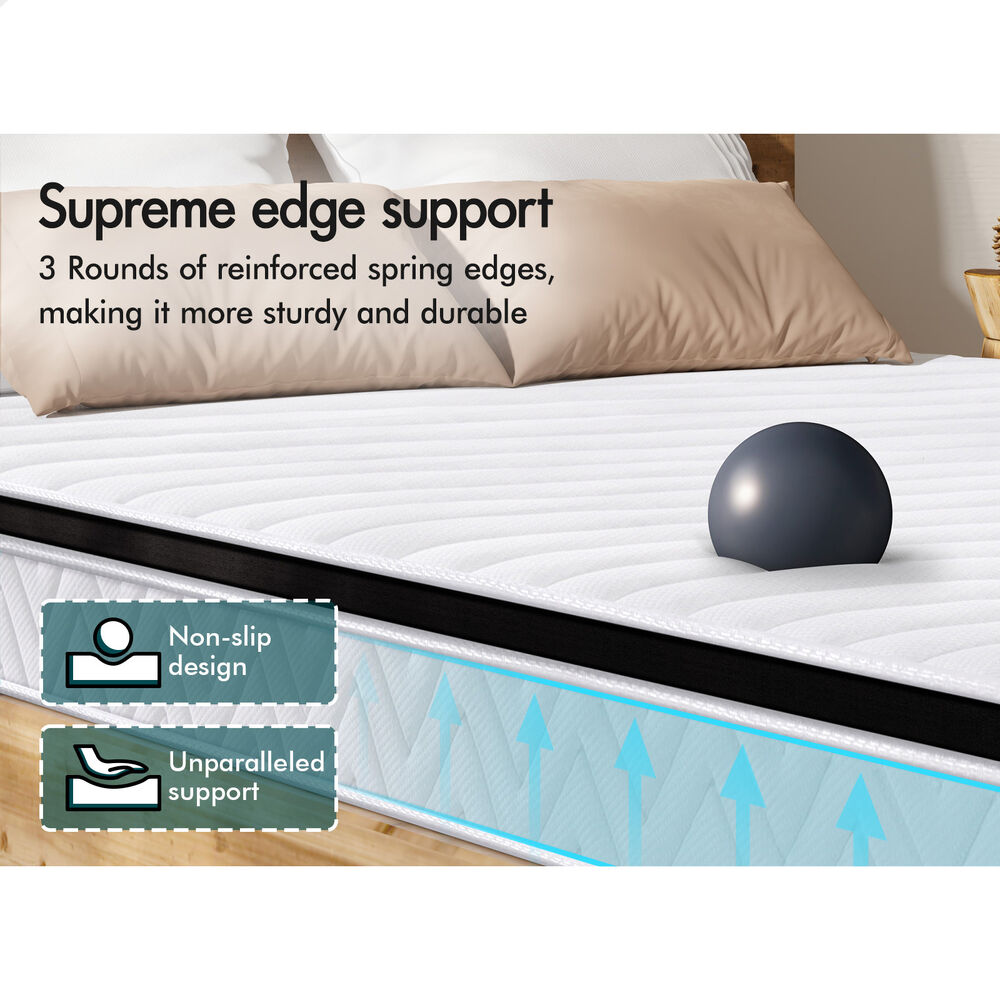 ALFORDSON Mattress 17CM Double Bed Euro Top Spring Foam Bedding Medium Firm