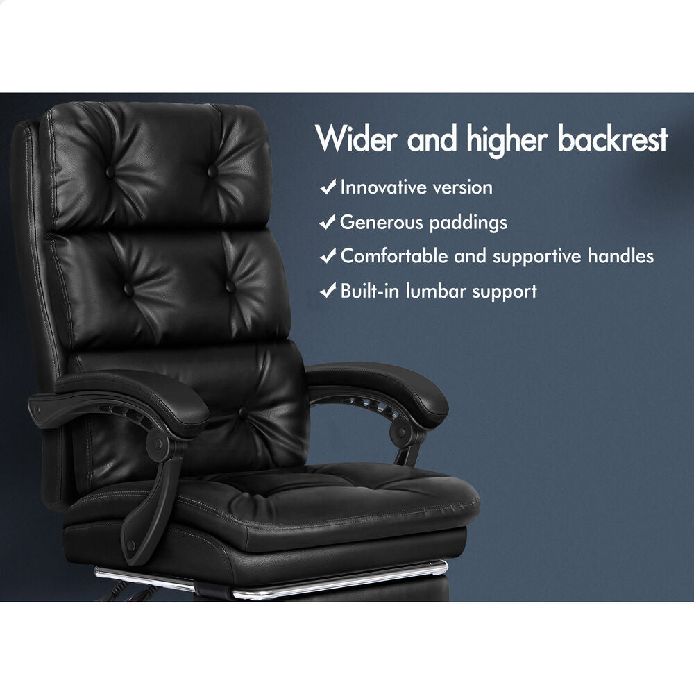 ALFORDSON Office Chair Executive Computer PU Leather Seat Work Recliner Gaming