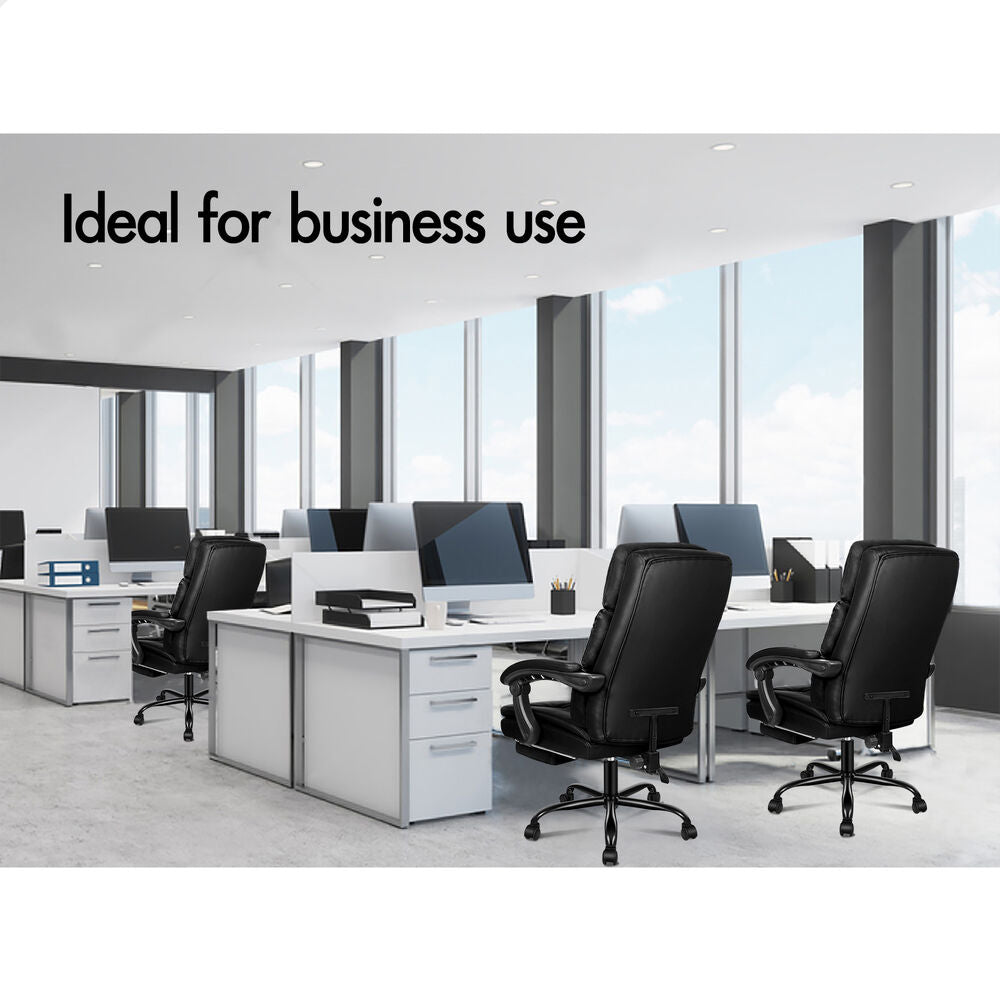 ALFORDSON Office Chair Executive Computer PU Leather Seat Work Recliner Gaming