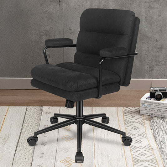 ALFORDSON Office Chair Ergonomic Executive Computer Work Seat Fabric Black