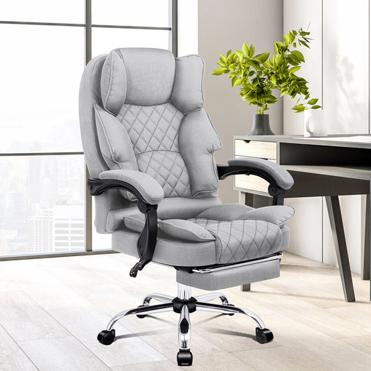 ALFORDSON Office Chair Gaming Executive Seat Computer Racer Fabric Recliner