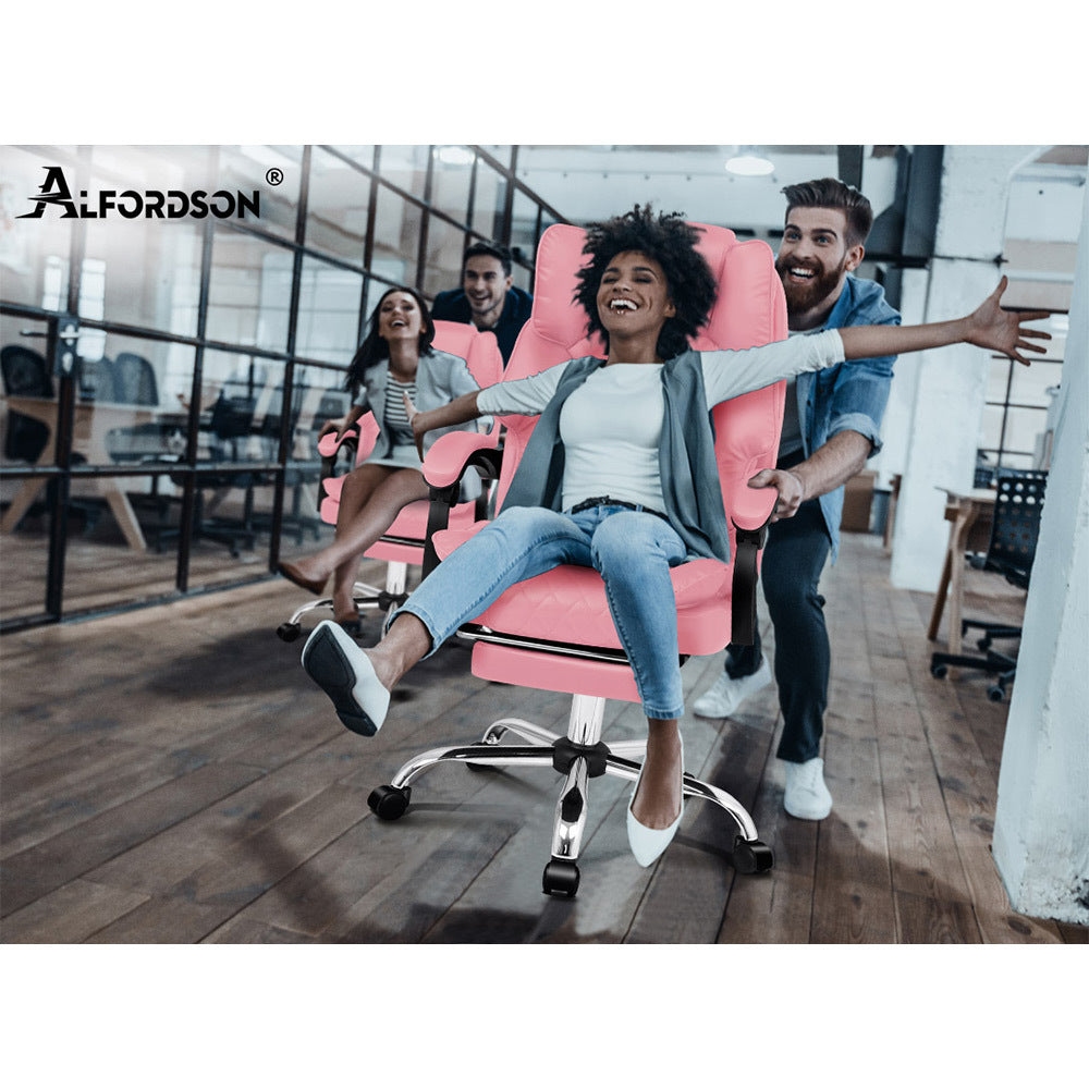 ALFORDSON Office Chair Gaming Executive Seat Computer Racer PU Leather Recliner