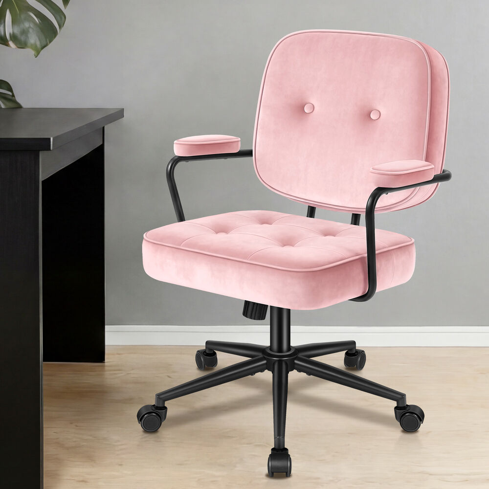 ALFORDSON Office Chair Ergonomic Executive Computer Work Seat Velvet Pink