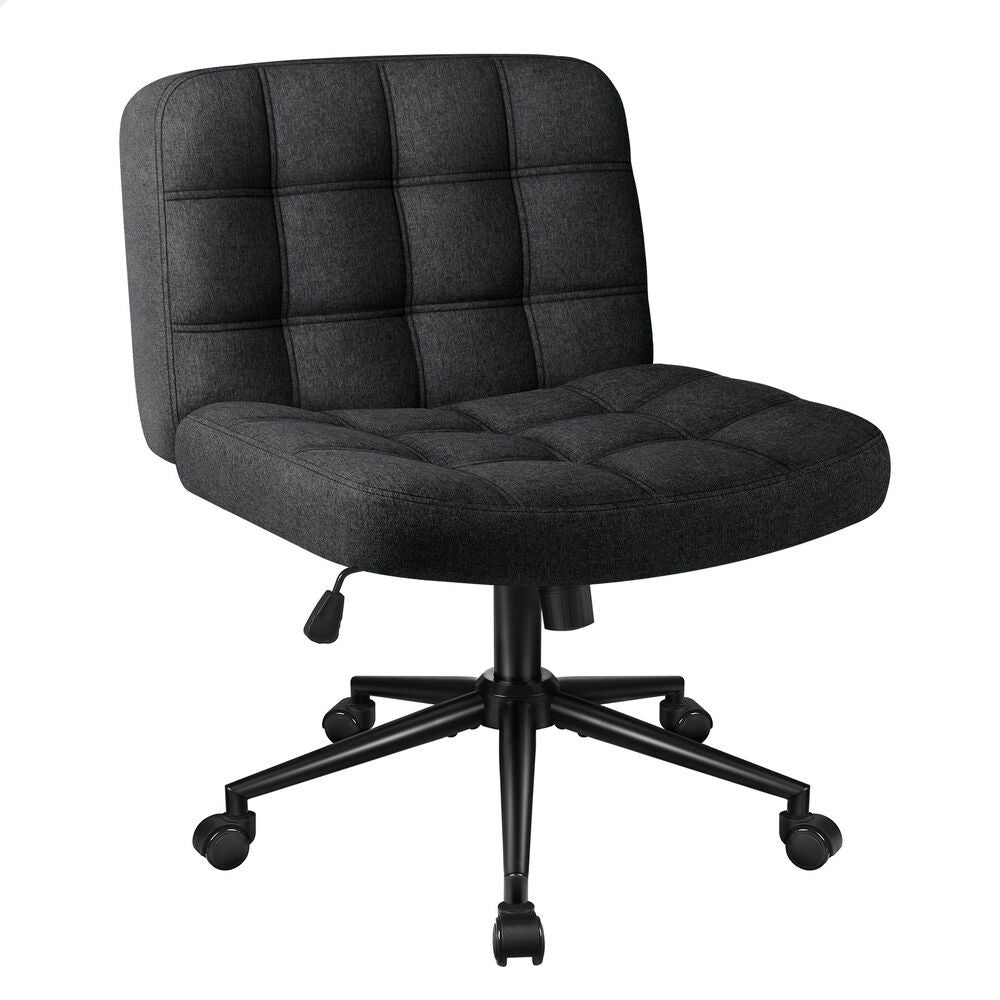 ALFORDSON Office Desk Chair Computer Armless Wide Seat Mid Back Fabric Black