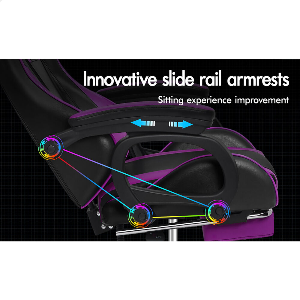 ALFORDSON Gaming Office Chair Racing Massage Computer Seat Footrest Leather