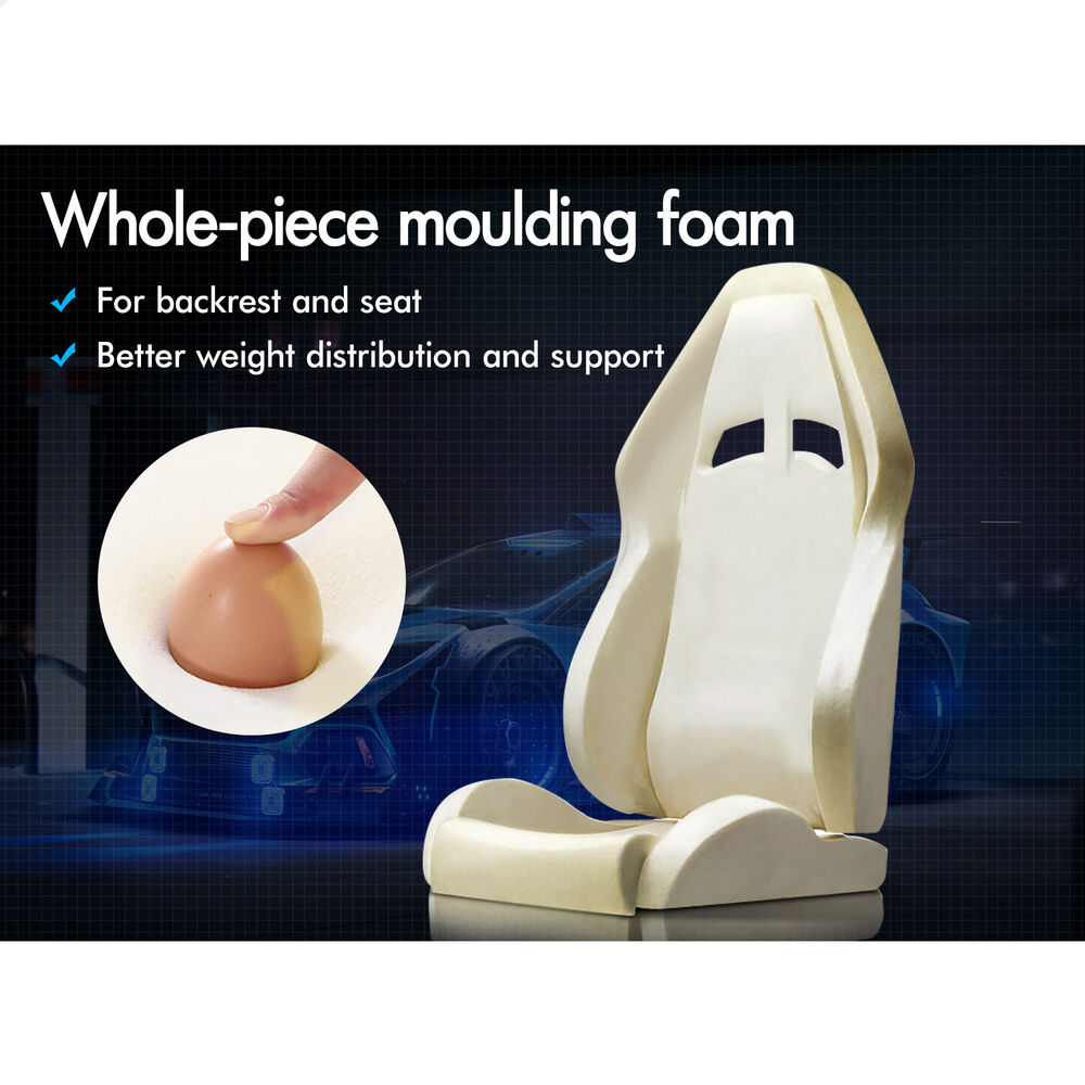 ALFORDSON Gaming Office Chair Racing Massage Computer Seat Footrest Leather