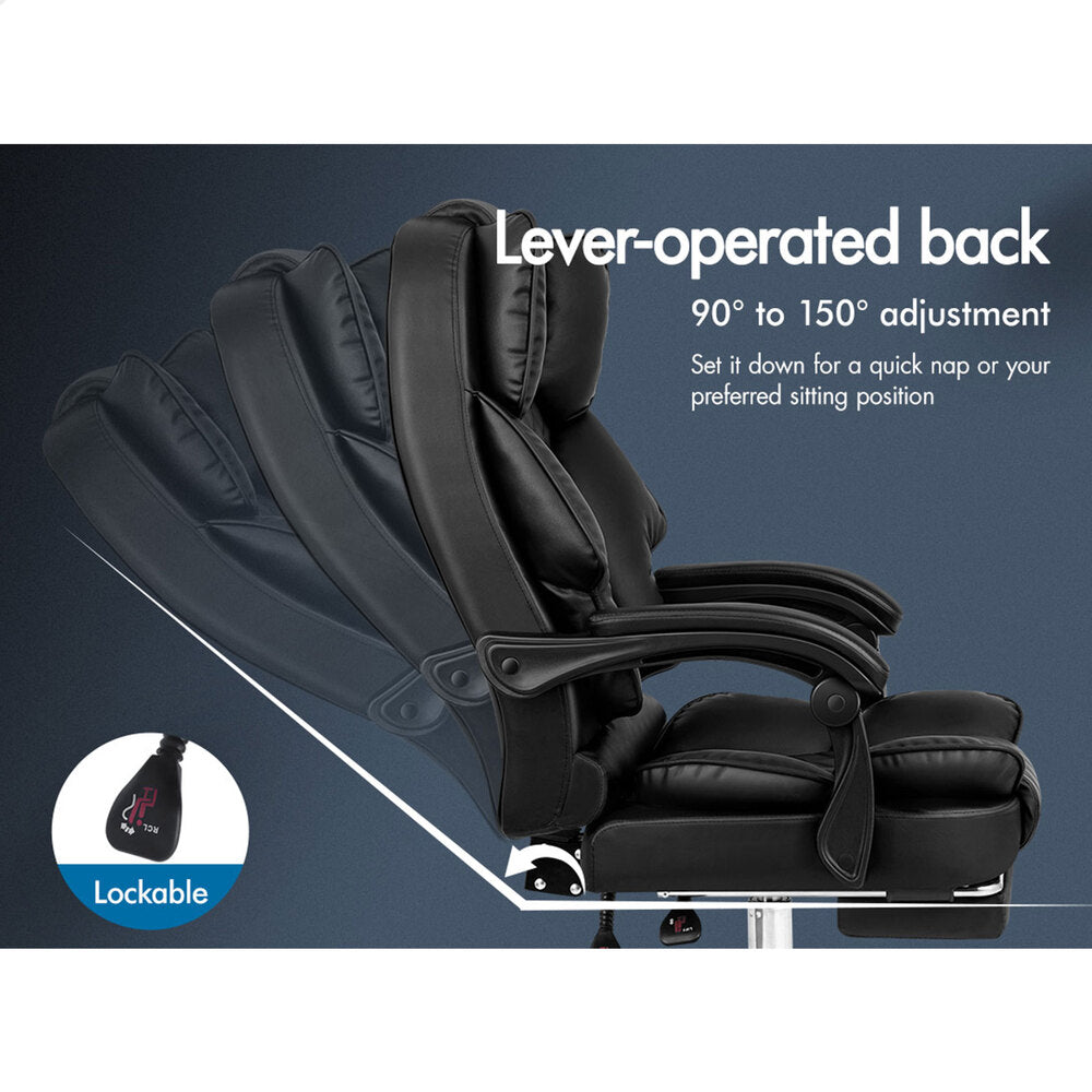 ALFORDSON Massage Office Chair Executive Recliner Gaming Computer Seat Leather